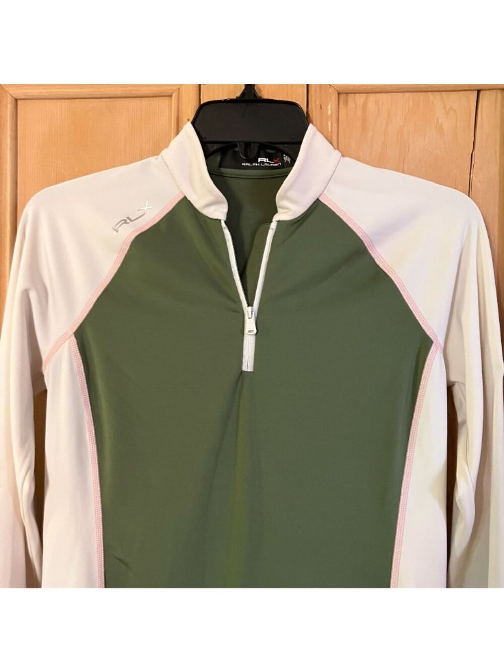 RLX Ralph Lauren Womens Golf Stretch Jersey 1/4-Zip Top Size XS Green SP EXC - Picture 2 of 12
